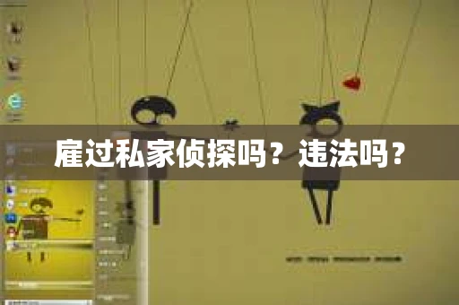 雇过私家侦探吗？违法吗？
