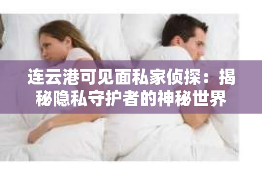 连云港可见面私家侦探：揭秘隐私守护者的神秘世界