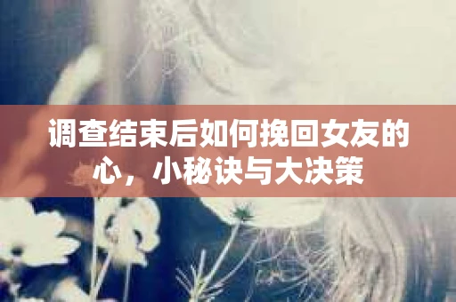 调查结束后如何挽回女友的心,小秘诀与大决策 调查结束后如何挽回女友的心,小秘诀与大决策