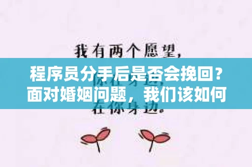 程序员分手后是否会挽回？面对婚姻问题，我们该如何应对？