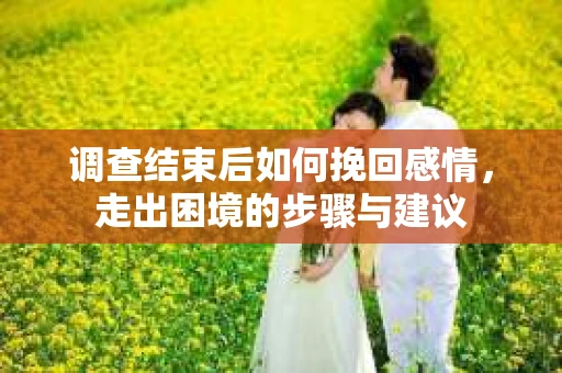 调查结束后如何挽回感情，走出困境的步骤与建议